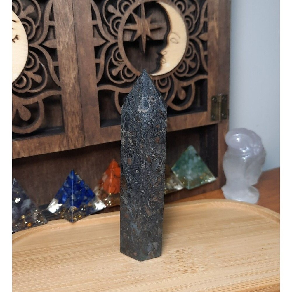 Plum Blossom Jasper Crystal Tower
